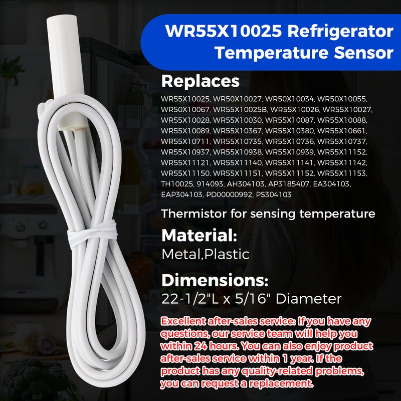 Romalon WR51X10055 Refrigerator Defrost Heater Kit, Temperature Sensor WR55X10025, High Limit Thermostat WR50X10068 Fit for GE General Electric Kenmore by Romalon - Image 3